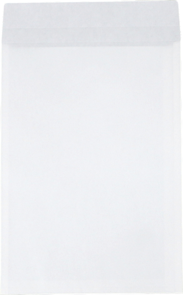 角形ガゼット貼り封筒-クラフト（白）-窓なし